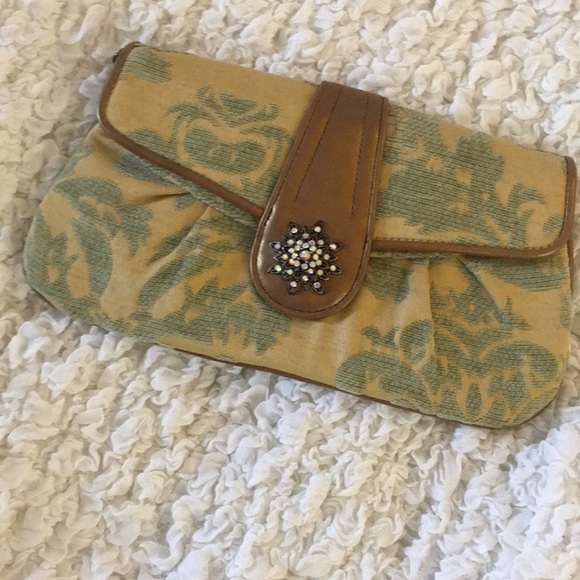 Velour Demask Vintage look Clutch - Picture 8 of 8